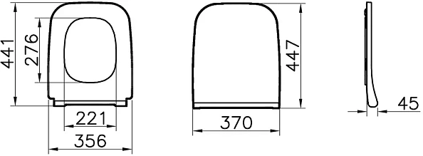 191-003-009 Тонкое сиденье Integra Square с микролифтом