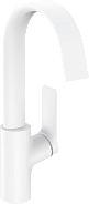 Смеситель для раковины однорычажный HANSGROHE Vivenis 210 мм, с поворотным изливом, без сливного гарнитура, белый матовый (75032700)