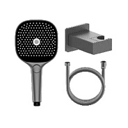 Лейка для душа с держателем и шлангом Raglo R476.41.09, графит