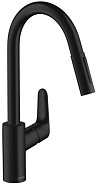 Смеситель Hansgrohe Focus для кухни с выдвижным изливом мат/черный (31815670)