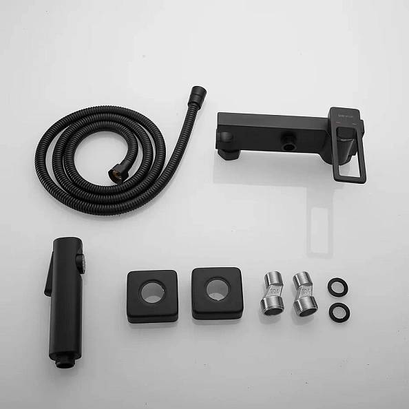 Гигиенический душ со смесителем Shevanik S6805H-1, черный