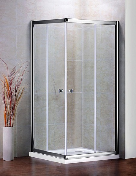 Душевой уголок Cezares Pratico 80x80x185 мм, квадратный, хром (PRATICO-A-2-80-P-Cr)