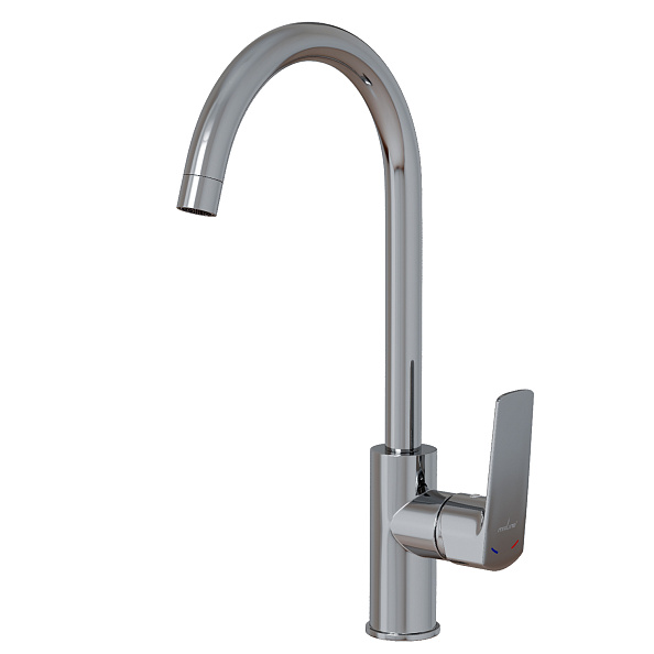 Смеситель для кухни 35k MIXLINE МЛ15-031(ML15-031) выс.излив б/отв бок п/гайку (без подводки) (556663)