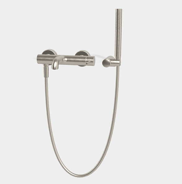 Смеситель для ванны и душа Fima Carlo Frattini Spillo Up, никель брашированный (F3034NSN)