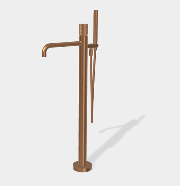 Смеситель для ванны и душа Fima Carlo Frattini Spillo Tech, G Collection, бронза брашированная янтарная (F3034T/6NGZS)