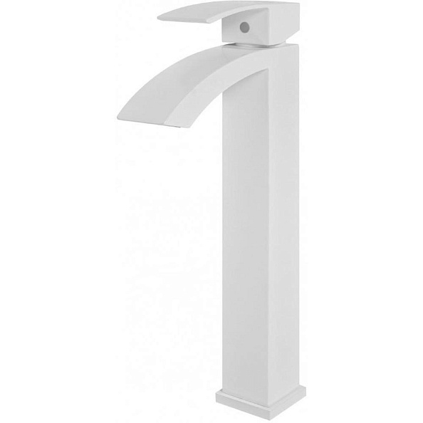 Смеситель для раковины высокий Hansberge H2077WW, белый