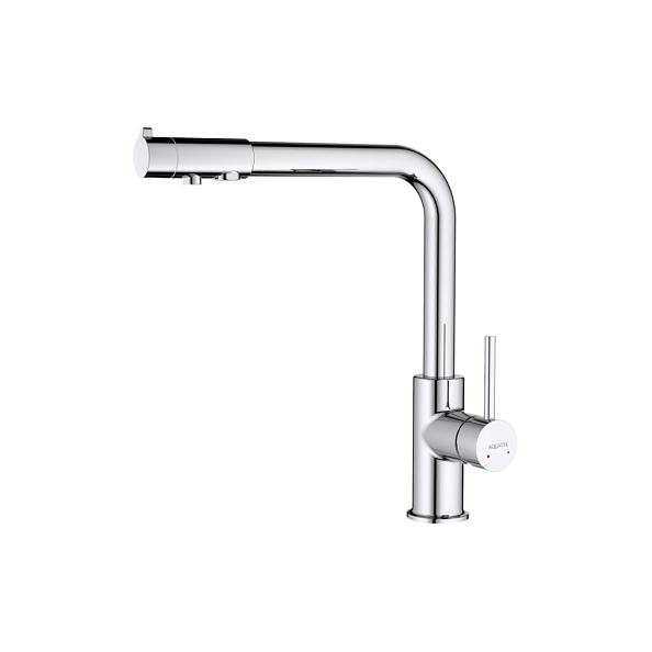Смеситель для кухни AQUATEK ЕВРОПА, с подключением к фильтру питьевой воды, хром AQ1386CR