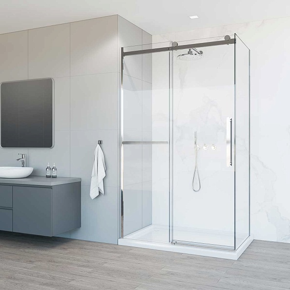 Душевой уголок Vincea Como Soft (VSR-1CS9013CL) 1300х900 мм, хром, стекло прозрачное