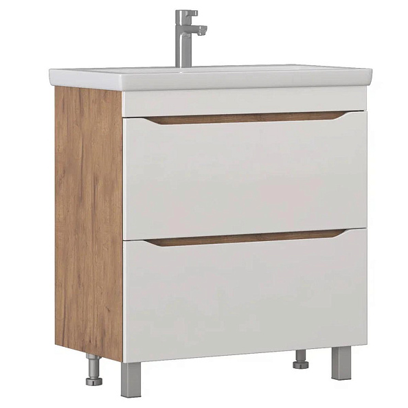 Тумба с раковиной напольная VIGO Grani 203 дуб золотой, 80 см