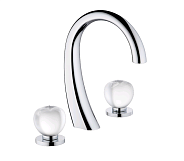 Смеситель для раковины THG Pomme cristal clair satiné, никель матовый PVD (A42 H56 151)