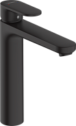 Смеситель для раковины HANSGROHE Vernis Blend 190 мм, со сливным гарнитуром, матовый чёрный (71552670)