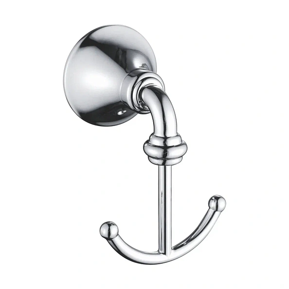 Крючок для ванной комнаты двойной Rose RG1221, хром