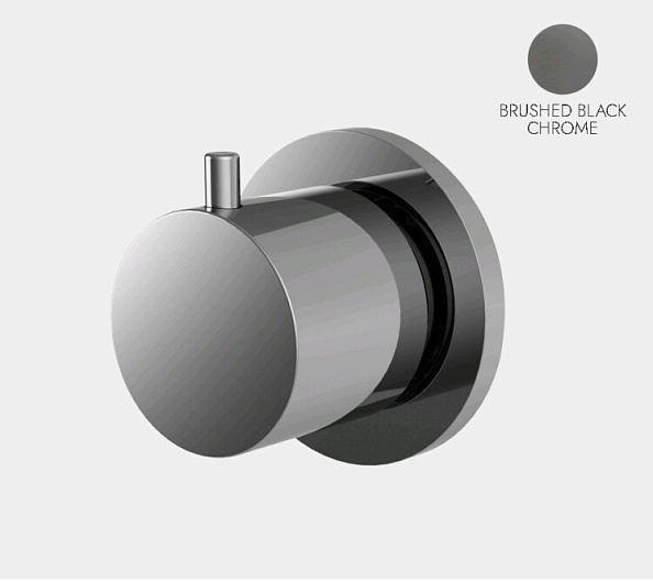 Вентиль Fima Carlo Frattini Flo', переключающий (дивертор) 1/2", хром чёрный брашированный (F3233N2CS)