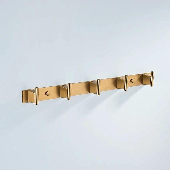Планка с 5 крючками Shevanik SG5751G, золотой сатин