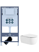 Set AQUATEK ЕВРОПА New-INSP01 рама AQUATEK INSP-0000001 +звукоизоляционная прокладка+унитаз ЕВРОПА AQ1106L-00+тонкое сиденье с механиз