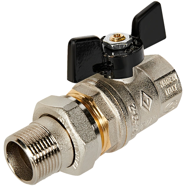 Кран шаровый Bugatti Oregon 322 Н/В (Ду=20 мм) 3/4" с накидной гайкой (03220032)