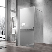 Душевая перегородка Vincea Walk-In (VSW-1H100MR) 1000х2000 мм, хром, стекло зеркальное