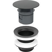 152.080.14.1 Сливной клапан Geberit со свободным стоком, L=8 см, черный матовый