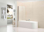 Шторка на ванну Cezares Eco 80x140 мм, прямоугольная, хром (ECO-O-V-1-80/140-C-Cr)