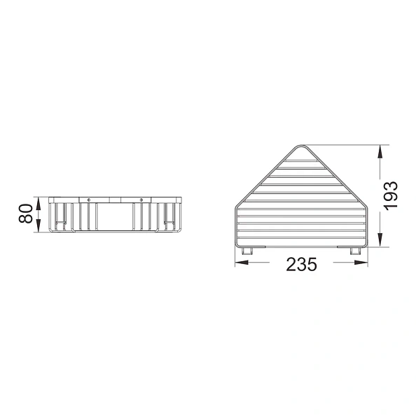 Полка угловая для ванной Shevanik SW01H, черный