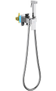 AQ1022CR ЛИБРА комплект для гигиенического душа встроенный (смеситель + гигиеническая лейка + шланг)