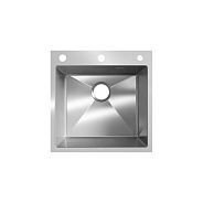 Мойка ULGRAN STEEL 500 Х 500, цвет «брашированная сталь» (US 500х500-001)