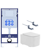 SET AQUATEK КВАДРО T-KKI (рама AQUATEK Standard INS-0000012+крепежа KKI-0000002 +унитаз AQ1515T-00 КВАДРО с тонким сиденьем soft-close)