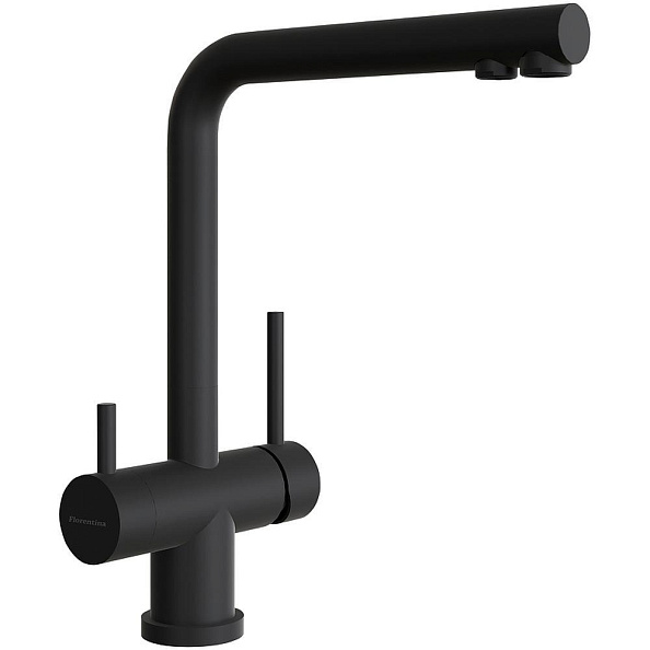 Смеситель для кухни с подключением фильтра Florentina АРЕС 333.19H.2123.501, нуар