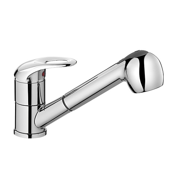 Смеситель для кухни с выдвижной лейкой и режимом душ D-Lin D158602, хром