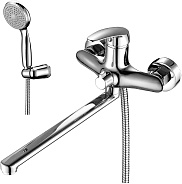 LM0451C "LINARA" Смеситель универсальный с плоским изливом 300 мм, дивертор с керамическими пластина