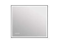 Зеркало Cersanit  LED 011 design 80x70 с подсветкой часы металл. рамка прямоугольное (KN-LU-LED011*8