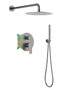 AQ1172BGM БЕТТА Set 3 в 1 душевой комплект 2 режима, оружейная сталь