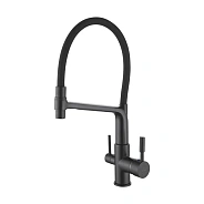 Смеситель для кухни Rose R658H, черный