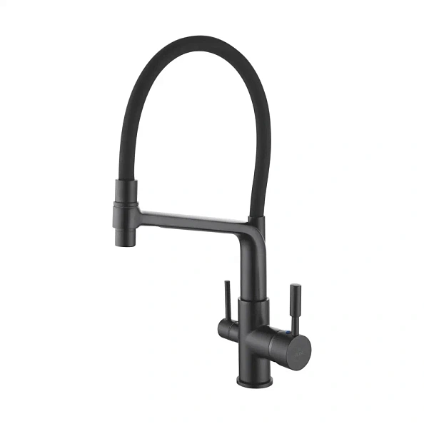 Смеситель для кухни Rose R658H, черный