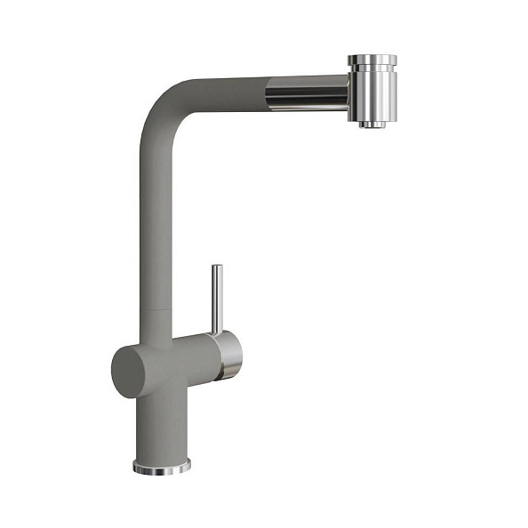 Смеситель для кухни с выдвижным изливом Florentina ПАЛЕРМО 317.08H.1223.307, серый шёлк