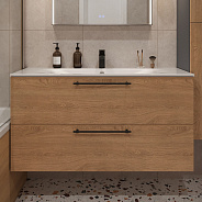 Тумба с раковиной подвесная (120см) Terminus Venta VEN101202300001O, шпон/дуб