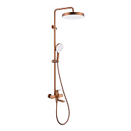 Душевая система Raglo R07.24.33 для ванны и душа  излив поворотный 20 см, матовая медь