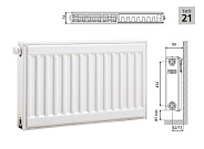 Стальной панельный радиатор PRADO Universal U21 600х600 с нижним подключением