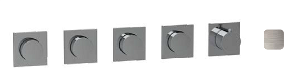 Смеситель для душа Almar Modular Push, на 4 потребителя, Nichel Brushed (E180490.NB)