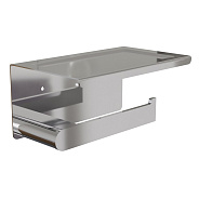 Держатель для туалетной бумаги с полочкой Knotlor PH102C, хром