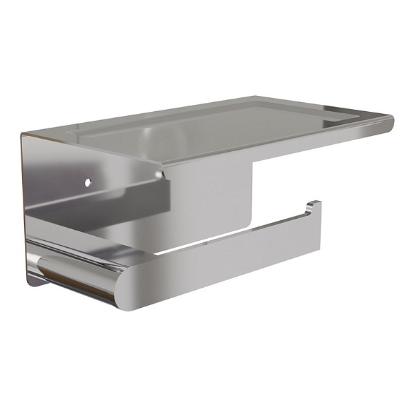 Держатель для туалетной бумаги с полочкой Knotlor PH102C, хром