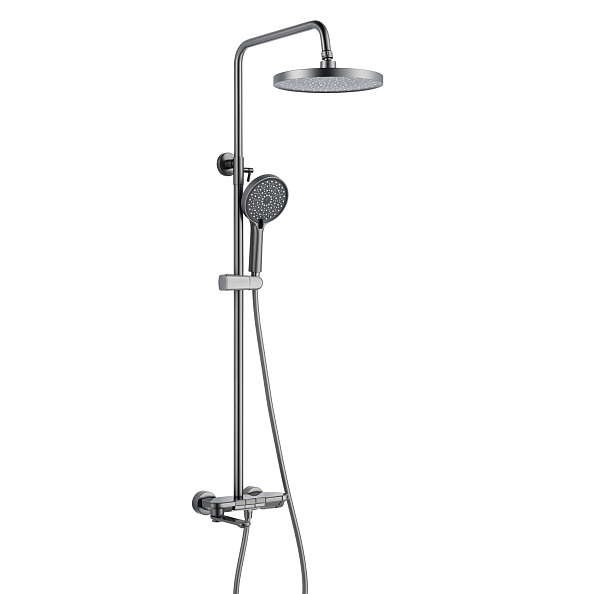 Душевая система Shevanik S4726T, оружейная сталь