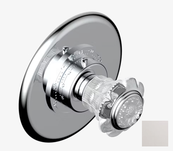 Декоративная пластина и ручка THG Dahlia, для термостата, никель (A41 B01 15EN16EM)