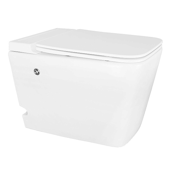 Унитаз импульсный Azario 360х590х440 напольный, квадратный, быстросъемное сиденье микролифт (AZ-101)