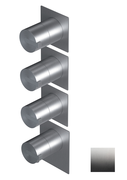 Смеситель для душа Ritmonio на 3 потребителя, Stainless Steel (PR50HG201INOX)