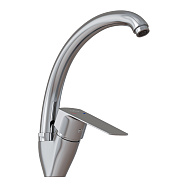 Смеситель для кухни 35k MIXLINE МЛ15-032(ML15-032)высокий излив б/отв боковая п/гайку (без подводки) (556658)