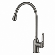 Смеситель для кухни Haiba HB71825-3, оружейная сталь