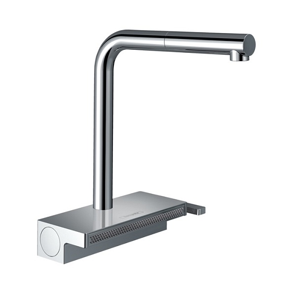 Кухонный смеситель Hansgrohe Aquno Select M81 однорычажный, 250, с вытяжным душем, 2jet, sBox 73830000, хром