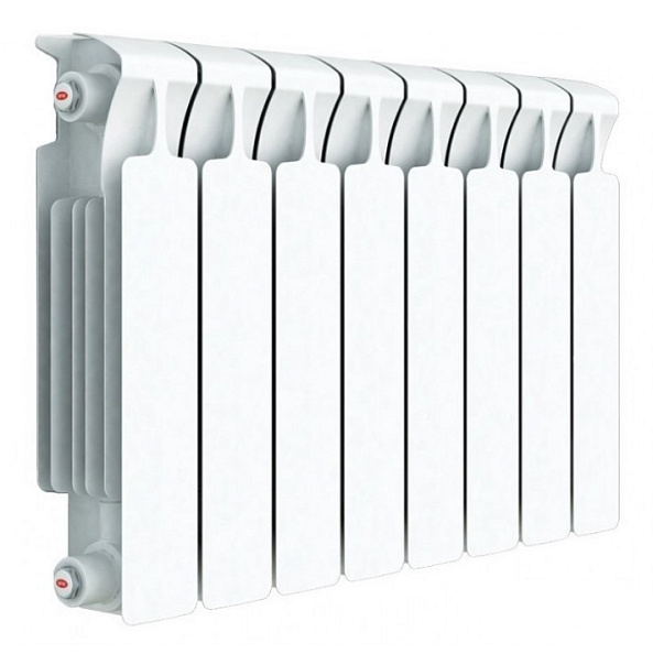 Биметаллический радиатор Rifar Monolit 500, 8 секций, белый, боковое подключение