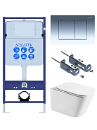 SET ЛИБРА T-010/KKI16 (рама AQUATEK Standard INS-0000012+крепеж KKI-0000016+KDI-0000010+унитаз ЛИБРА AQ1505T-00 с тонким сиденьем soft-close)